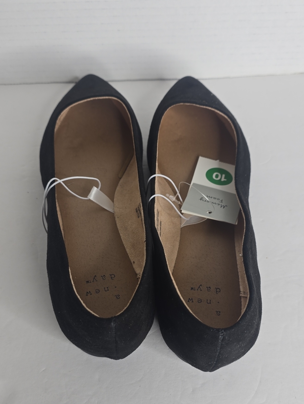 Women's Corinna Pointed Toe Ballet Flats Black A New Day Size 10 - Picture 6 of 9